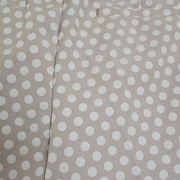 Banana Republic Women's Jacquard Polka Dot Ankle Pants Cream & White Size 2 - Picture 5 of 16